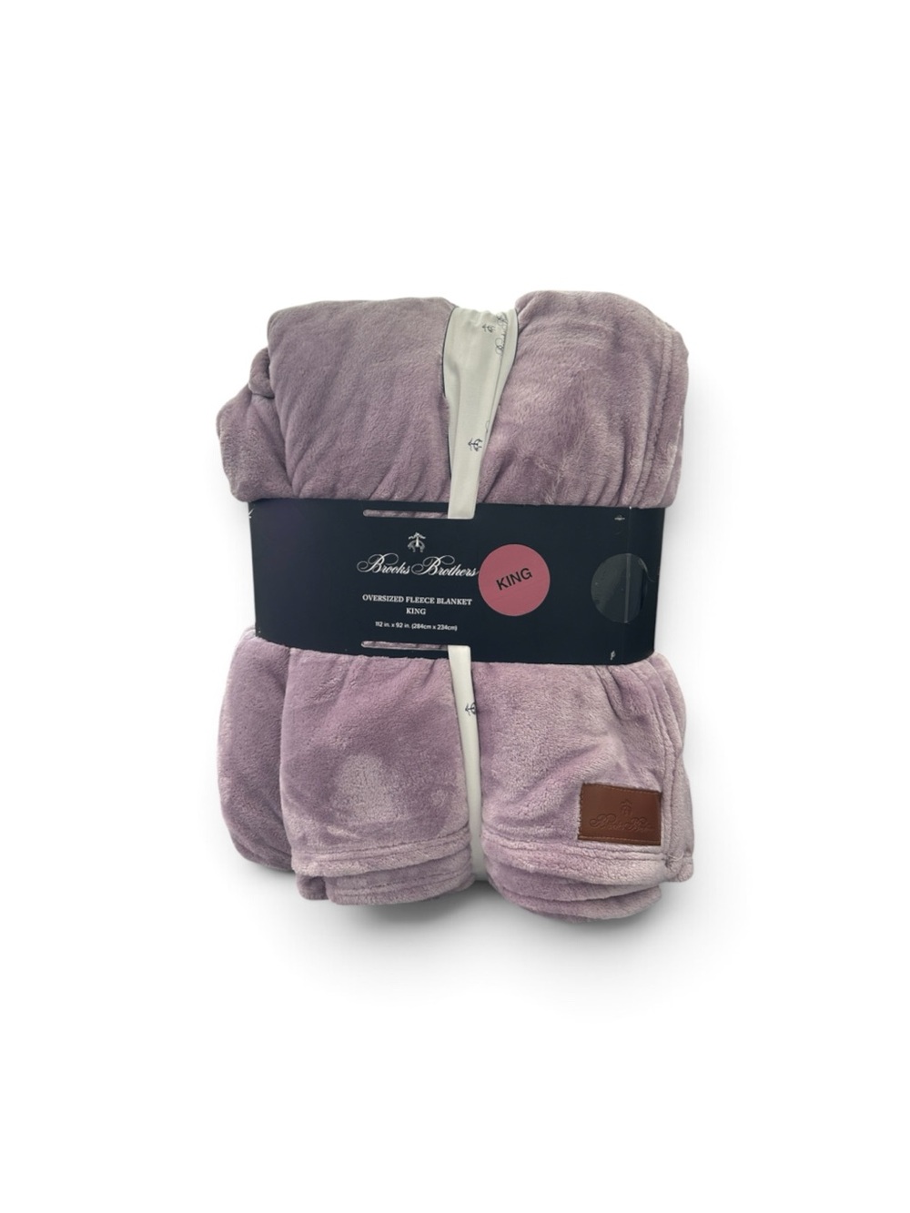 Brooks Brothers Lavender Plush Fleece Blanket Robe - Lavender